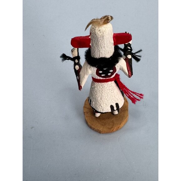 2 Native American Miniature Hopi Kachina Dolls 2 1/2" Tall Handcrafted & Signed - Picture 6 of 8